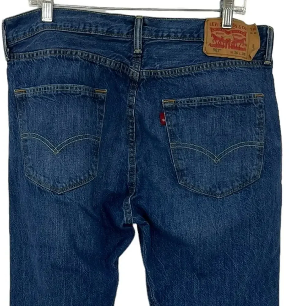 LEVI'S JEANS 501 Straight Leg Denim Blue Jeans SZ 36 x 36